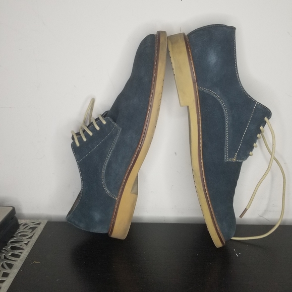 Gordon Rush Mens Blue Suede Shoes Sz.9 - Picture 1 of 11